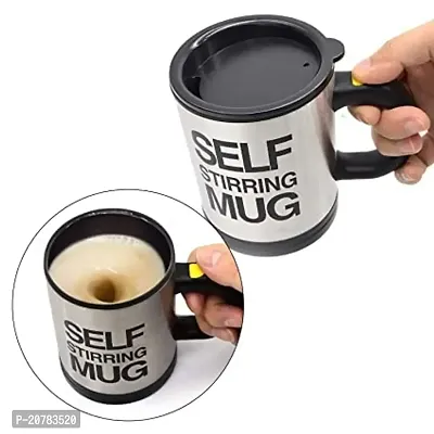 BullBear Self Stirring Coffee Mug Cup - Funny Electric Stainless Steel Automatic Self Mixing  Spinning Home Office Travel Mixer Cup Best Birthday Gift Idea for Men Women Kids(Pack of 1)-thumb5