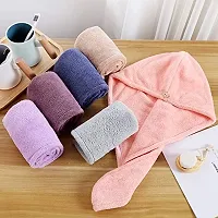BullBear Hair Towel Wrap Absorbent Towel Hair-Drying Quick Dry Shower Caps Bathrobe Magic Hair Warp Towel Hair Dry Cap Salon Towel (Pack of 1)-thumb3