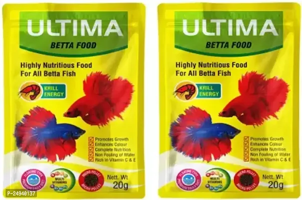 TAIYO  Ultima Betta Food 20g (pack of 2)  Adult, New Born, Young Fish Food ()