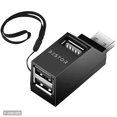 BESTOR USB C Hub Multiport Adapter, Mini Portable Aluminum USB C 3 USB Ports for MacBook Pro Air-thumb0