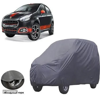Dust Proof Indoor And Outdoor Car Body Cover Compatible With Fiat Abarth Punto With Protection Anti Uv, Sun, Car Cover