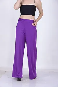 Women's Regular Fit Sahrina Palazzo (Sahrina Plazzo, Purple_Purple_Free Size)-thumb2