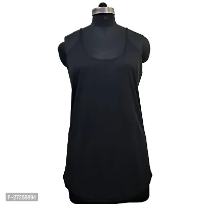Stylish Black Satin Solid Camisoles For Women