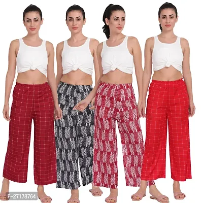 Stunning Sarina Printed Palazzo For Women Pack of 4