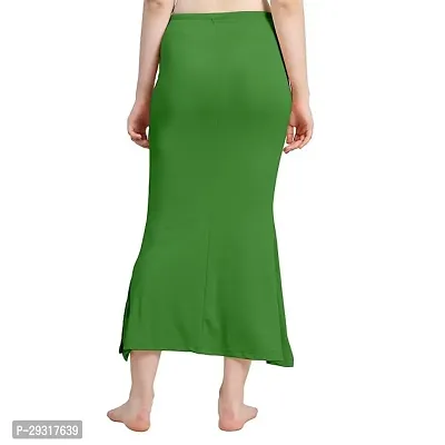 Stylish Green Cotton Spandex Solid Saree Shapewear For Women-thumb2