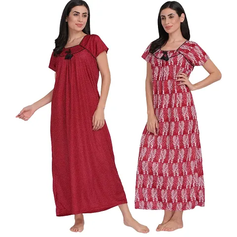 Best Selling Polyester Nighty Women's Nightwear 