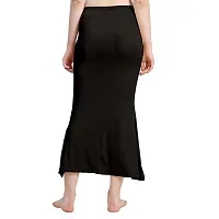 Stylish Black Cotton Spandex Solid Saree Shapewear For Women-thumb1