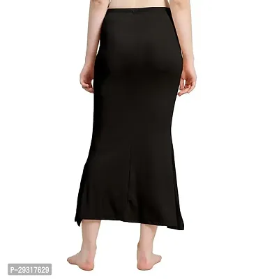 Stylish Black Cotton Spandex Solid Saree Shapewear For Women-thumb2