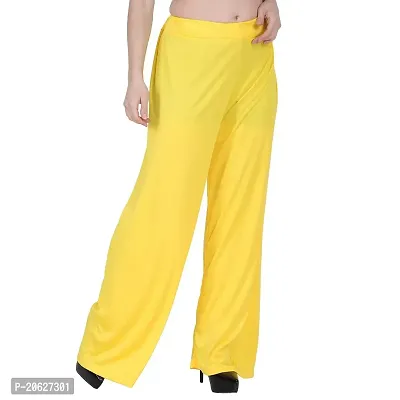 Bhumika Fashions Women's Sahrina Plain Plazzo-(Yellow,Free Size)-thumb2