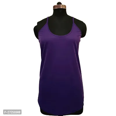 Stylish Purple Satin Solid Camisoles For Women