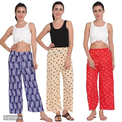 Stunning Sarina Printed Palazzo For Women Pack of 3