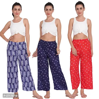 Stunning Sarina Printed Palazzo For Women Pack of 3-thumb0