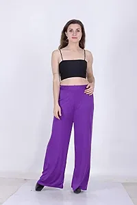 Women's Regular Fit Sahrina Palazzo (Sahrina Plazzo, Purple_Purple_Free Size)-thumb1