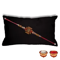 Sandalwood Sawtik Diamond Rakhi For Brother-thumb1