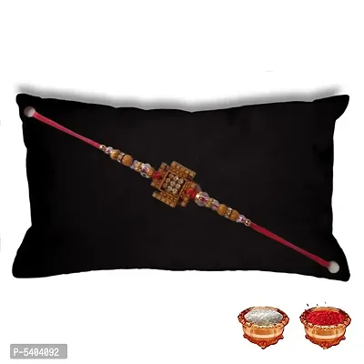 Sandalwood Sawtik Diamond Rakhi For Brother-thumb2