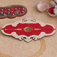 Antique Gold Crystal Diamond Rakhi For Brother-thumb2