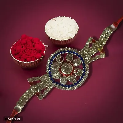 White Diamond Rakhi for brother-thumb2