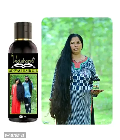 vedushastra  Aadivasi Hair growth and hair long oil 5 MAJOR PROBLEMS Long Hair White Hair New Growth Hair Dandruff Removel Hair oil massage comb free 60ml adivasi herbal hair oil , adivashi herbal oil-thumb0