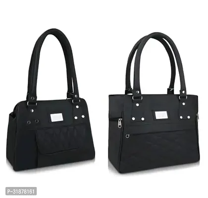 Stylish Black Handbags For Women Pack Of 2-thumb0