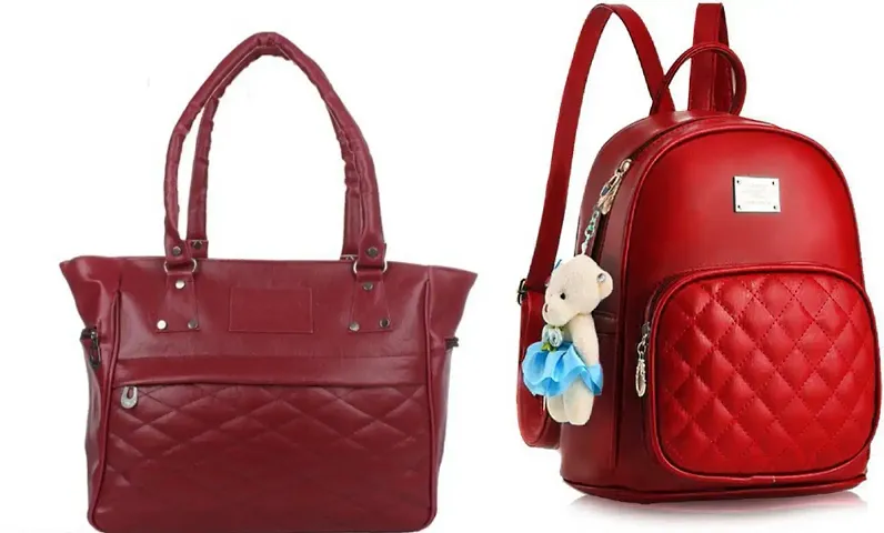 Gorgeous PU Combo Of 2 Bags For Women And Girls