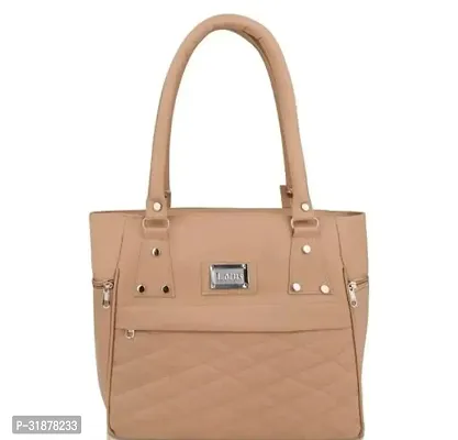 Stylish Beige Pu Handbag For Women