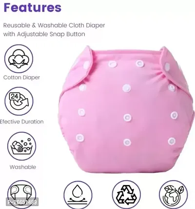 Useful Resemble Baby Cloth Diaper Pink Colour Adjustable Pack Of 1-thumb0