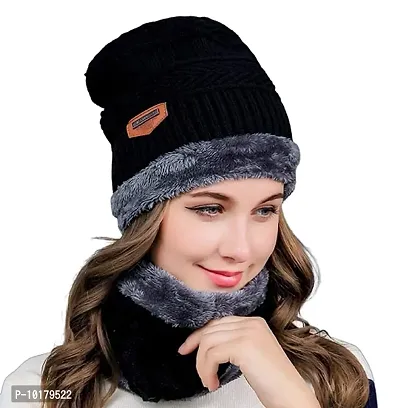 Mens And Womens Wollen Cap And Neack Scarf-thumb0
