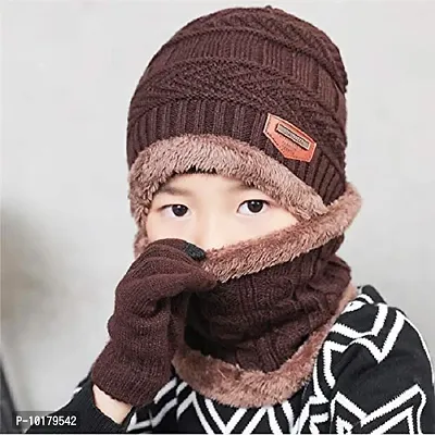 Stylish Trending Woolen Cap With Neck Scarf For Women-thumb4