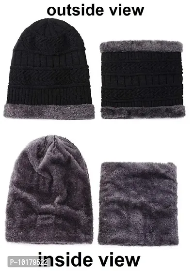 Mens And Womens Wollen Cap And Neack Scarf-thumb4