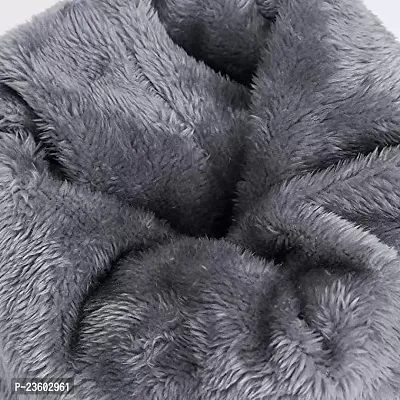 Black Winter Woolen Cap For Men And Women-thumb3