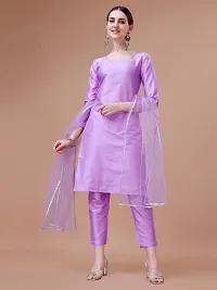 Stylish Art Silk Kurta Bottom Set For Women-thumb2