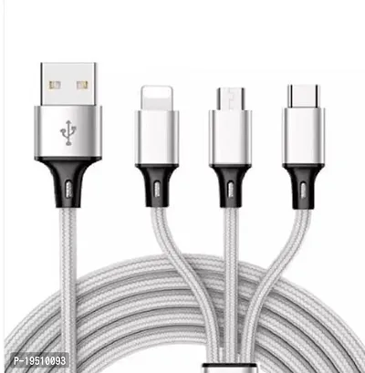 Micro USB PVC Data Sync and 2A Fast Charging Cable, Made in India, 480Mbps Data Sync, Solid Cable, 1 Meter Long USB Cable for Micro USB Devices