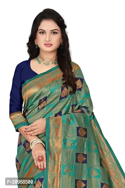 Classic Art Silk Saree with Blouse piece for Women-thumb3