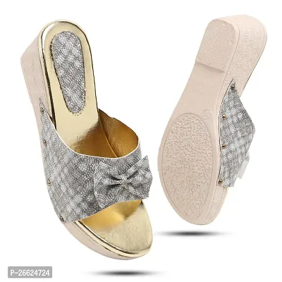 Stylish Wedges Sandal for Women (silver)-thumb5