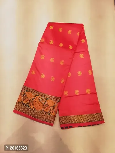 Elegant Red Art Silk Woven Design Saree with Blouse piece