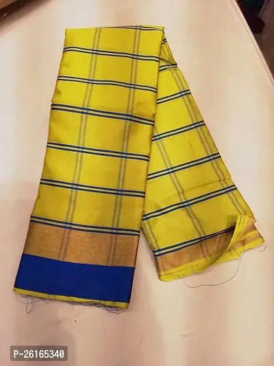 Elegant Yellow Art Silk Woven Design Saree with Blouse piece-thumb2