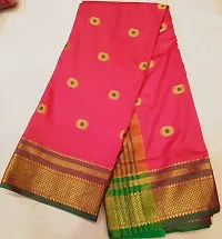 Elegant Red Art Silk Woven Design Saree with Blouse piece-thumb1