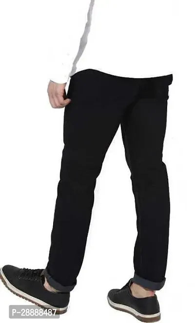 Stylish Black Denim Distress Mid-Rise Jeans For Men-thumb2