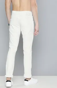 Stylish White Denim  Low-Rise Jeans For Men-thumb1