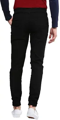 Stylish Black Denim Mid-Rise Jeans For Men-thumb1