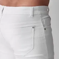 Stylish White Denim Distress Mid-Rise Jeans For Men-thumb2