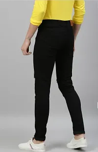 Stylish Black Denim Mid-Rise Jeans For Men-thumb1