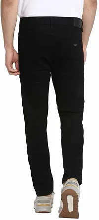 Stylish Black Denim Mid-Rise Jeans For Men-thumb1