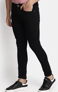 Stylish Black Denim Mid-Rise Jeans For Men-thumb2