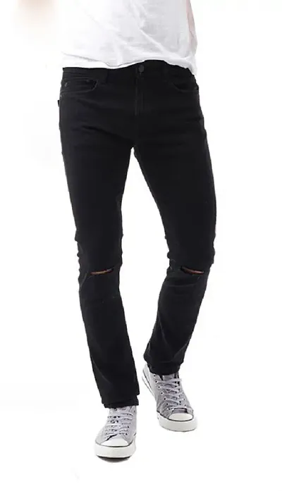 Stylish Denim Mid-Rise Jeans For Men