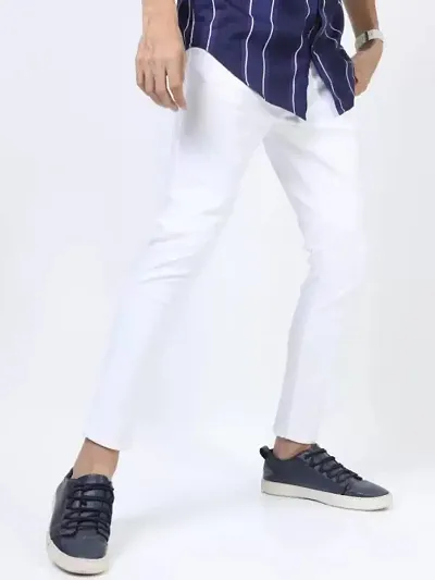Skinny Fit White Denim Jeans