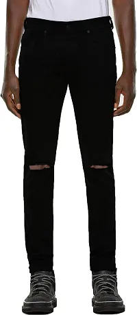 FLAYING MEN PLAIN BLACK JEANS