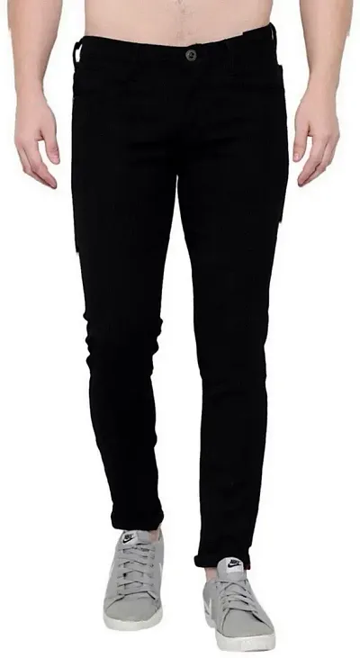 Stylish Lycra Blend Mid-Rise Jeans For Men