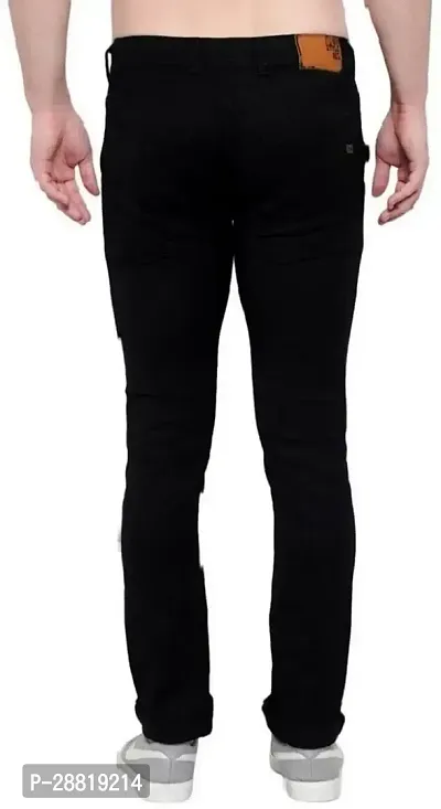 Stylish Black Denim Mid-Rise Jeans For Men-thumb5