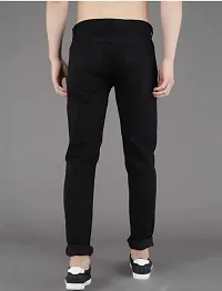 Stylish Black Denim  Mid-Rise Jeans For Men-thumb1